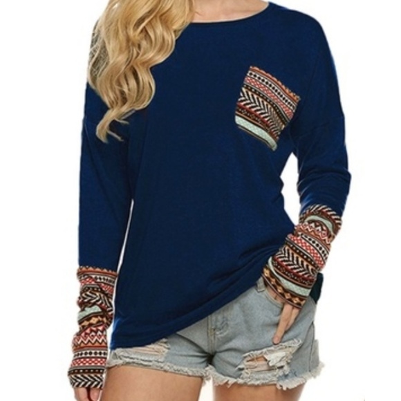 Leo Rosi Tops - Leo Rosi Kylie Printed Pocket Top